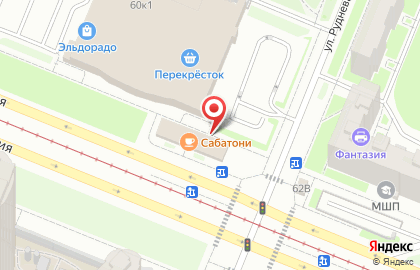Кафе Сабатони на проспекте Просвещения на карте