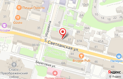 Ювелирный салон Уральские самоцветы на Светланской улице на карте