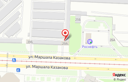 Шиномонтажная мастерская на улице Маршала Казакова на карте