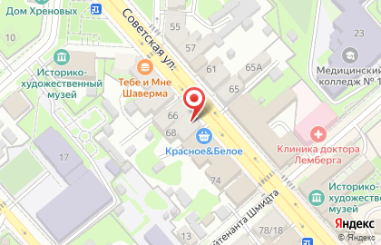 Магазин продуктов в Москве на карте