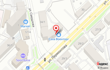 Магазин спецодежды Звезда на улице Лермонтова на карте