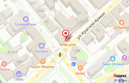 Цветочный магазин Rozashop на улице Красной Армии на карте