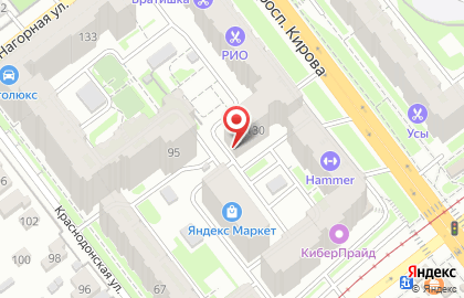 Магазин овощей и фруктов на проспекте Кирова на карте