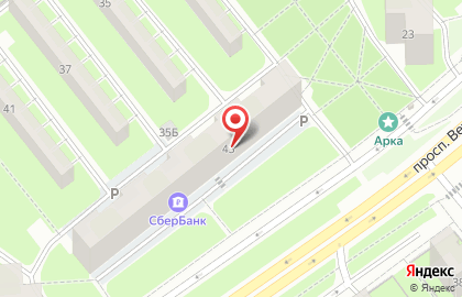 Супермаркет Магнит на проспекте Ветеранов на карте