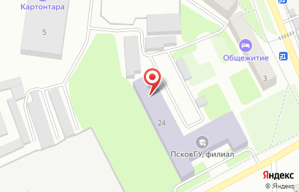 Филиал Псковского государственного университета в городе Великие Луки на карте