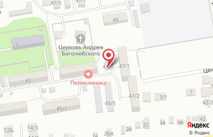 Продуктовый магазин на ул. Пушкина, 45а на карте