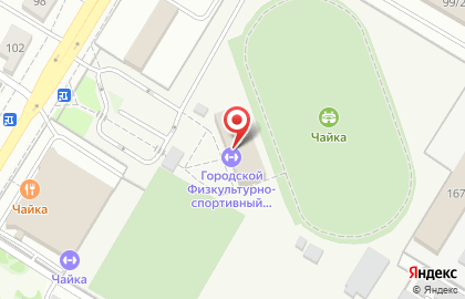 Стадион Чайка на Краснознаменной улице на карте