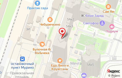 Аптека ЛекОптТорг на Привокзальной площади в Мурино на карте