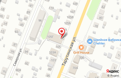 Супермаркет Пятёрочка на Тарутинской улице на карте