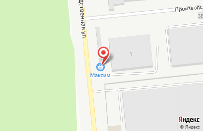 Супермаркет Максим в Производственном переулке на карте