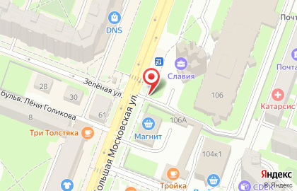 Цветочница на Большой Московской улице на карте