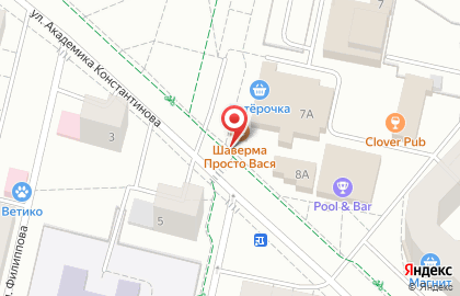 Киоск по продаже печатной продукции Невоблпечать-Гатчина на улице Академика Константинова на карте