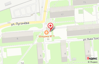 Шаурма #1 на улице Льва Толстого на карте
