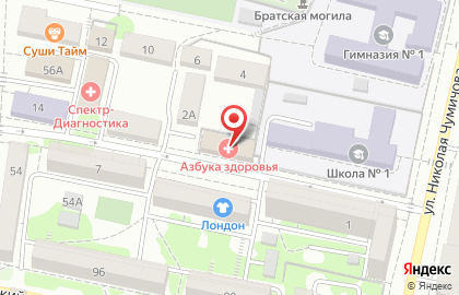 Детский медицинский центр Азбука здоровья на улице Николая Островского на карте