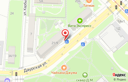Мясной магазин Йола маркет на Даурской улице на карте