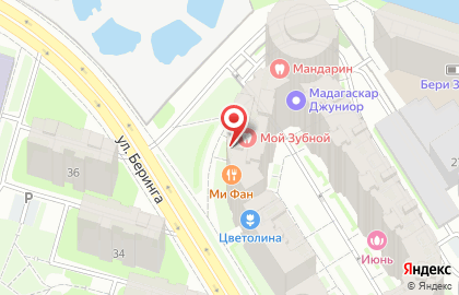 Школа танцев Дети на паркете на улице Беринга, 27 к 1 на карте