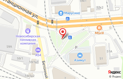 Киоск по продаже хлебобулочных изделий на улице Станционная на карте