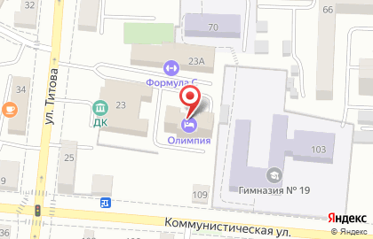 Ресторан Олимпия на улице Титова на карте