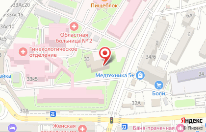 Областная клиническая больница №2 в Ростове-на-Дону на карте