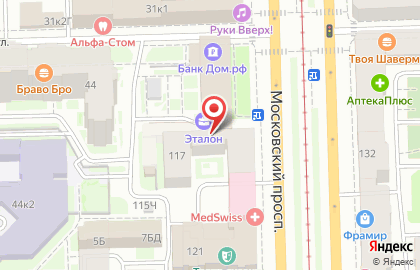 Улыбка радуги в Московском районе на карте