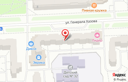 Магазин МарВик на улице Генерала Хазова, 9 в Пушкине на карте
