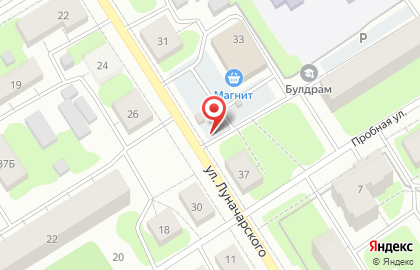 Пекарня Bekker на улице Луначарского на карте
