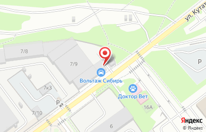Федеральная сеть сервисных центров по ремонту стартеров, генераторов и рулевых реек Вольтаж-сибирь в Новосибирске на карте