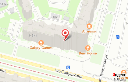 Автошкола Догма на улице Савушкина на карте
