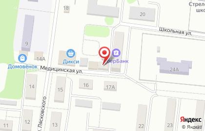 Магазин Изобилие на Медицинской улице на карте