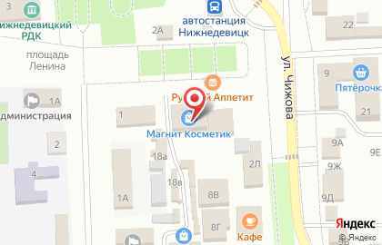Магазин косметики и бытовой химии Магнит Косметик на площади Ленина, 5 на карте