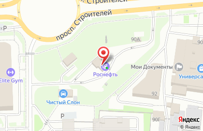 АЗС Роснефть на проспекте Строителей на карте