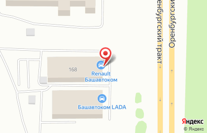 Официальный дилер Renault Башавтоком в Кировском районе на карте