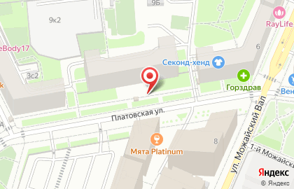 Киоск печатной продукции Краснопресненское агентство печати на Платовской улице на карте
