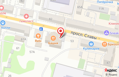 Ресторан Башня в Белгороде на карте