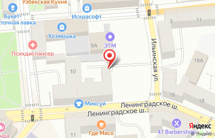 Евросеть на Ленинградском шоссе на карте