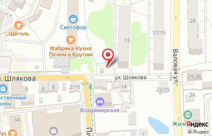 Киоск фруктов и овощей на улице Шлякова на карте