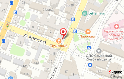 Ресторан Душевный на улице Алексея Толстого на карте