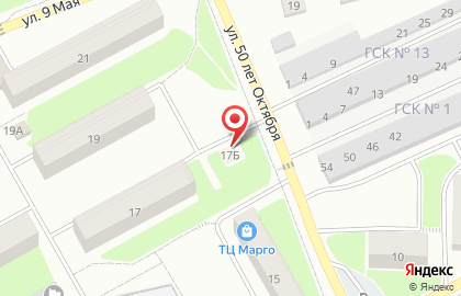 Продуктовый магазин Северянка на улице 50 лет Октября на карте