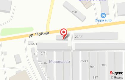 Гаражный кооператив Медведево на карте