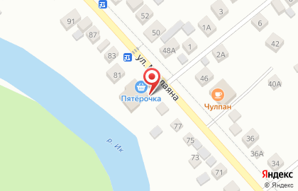 Супермаркет Пятёрочка в Октябрьском на карте