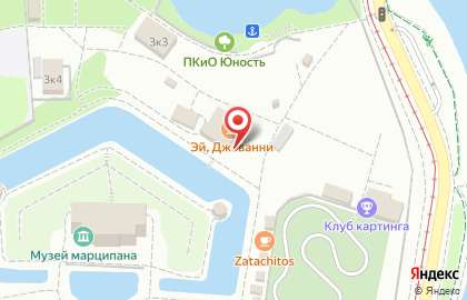Парк аттракционов Юность в Калининграде на карте
