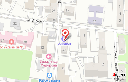 Универсам Семья на Больничной улице на карте