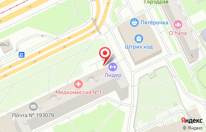 Петроснабстрой на карте