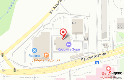 Торгово-сервисный центр Вектор на улице Красных Зорь на карте