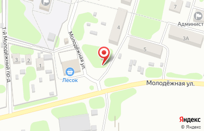 Лесок на Молодёжной улице на карте
