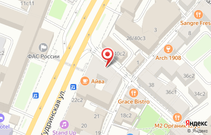 Магазин продовольственных товаров на Садовой-Кудринской улице на карте