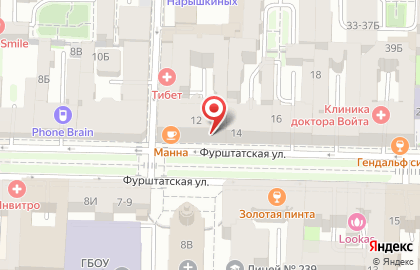 Пинта на Фурштатской улице на карте