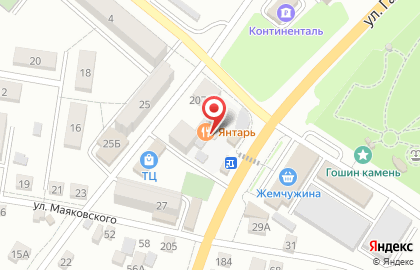 Кафе Янтарь на улице Гагарина на карте
