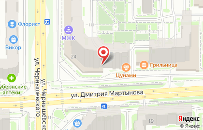 Компания по отогреву автомобилей Автоотогрев на улице Дмитрия Мартынова на карте