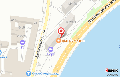 Пансионат Почта России на Дербеневской улице на карте